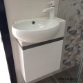 Шкаф за баня 45 см 1 вратa с мивка порцелан, FLEXMEBEL, ROSA, F451DROS