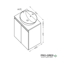 Шкаф за баня 50 см 2 вратички, FLEXMEBEL, SOUL, F502DSOU