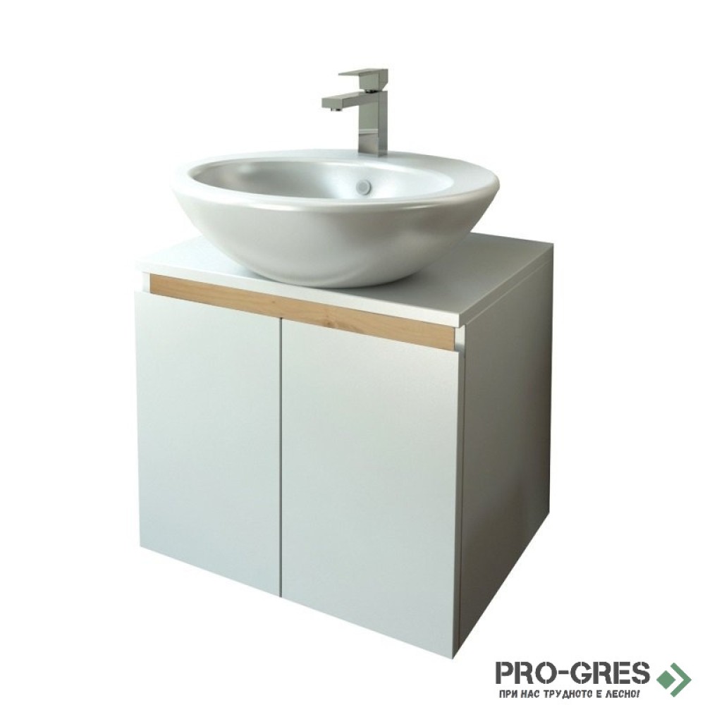 Шкаф за баня 50 см 2 врати,  FLEXMEBEL, TULIP, F502DTUL