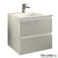Шкаф за баня 55 см 2 чекмеджета с мивка порцелан, FLEXMEBEL, ARRES, F552CARR