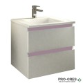 Шкаф за баня 55 см 2 чекмеджета с мивка порцелан, FLEXMEBEL, ARRES, F552CARR
