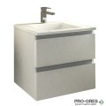 Шкаф за баня 55 см 2 чекмеджета с мивка порцелан, FLEXMEBEL, ARRES, F552CARR