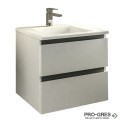 Шкаф за баня 55 см 2 чекмеджета с мивка порцелан, FLEXMEBEL, ARRES, F552CARR