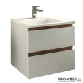 Шкаф за баня 55 см 2 чекмеджета с мивка порцелан, FLEXMEBEL, ARRES, F552CARR