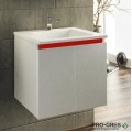 Шкаф за баня 55 см 2 врати с мивка порцелан, FLEXMEBEL, ARRES ,  F552DARR