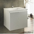 Шкаф за баня 55 см 2 врати с мивка порцелан, FLEXMEBEL, ARRES ,  F552DARR