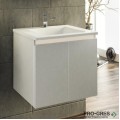 Шкаф за баня 55 см 2 врати с мивка порцелан, FLEXMEBEL, ARRES ,  F552DARR