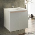 Шкаф за баня 55 см 2 врати с мивка порцелан, FLEXMEBEL, ARRES ,  F552DARR