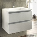 Шкаф за баня 65 см 2 чекмеджета с мивка порцелан, FLEXMEBEL, ARRES, F652CARR