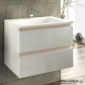 Шкаф за баня 65 см 2 чекмеджета с мивка порцелан, FLEXMEBEL, ARRES, F652CARR