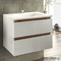 Шкаф за баня 65 см 2 чекмеджета с мивка порцелан, FLEXMEBEL, ARRES, F652CARR