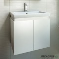 Шкаф за баня 65 см 2 вратички с мивка порцелан,  FLEXMEBEL, PURE , F652DPUR