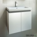 Шкаф за баня 65 см 2 вратички с мивка порцелан,  FLEXMEBEL, PURE , F652DPUR
