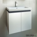 Шкаф за баня 65 см 2 вратички с мивка порцелан,  FLEXMEBEL, PURE , F652DPUR