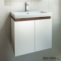Шкаф за баня 65 см 2 вратички с мивка порцелан,  FLEXMEBEL, PURE , F652DPUR