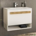 Шкаф за баня 70 см 1 чекмедже с мивка порцелан, FLEXMEBEL, TREND, F701CTRE