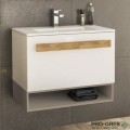 Шкаф за баня 70 см 1 чекмедже с мивка порцелан, FLEXMEBEL, TREND, F701CTRE