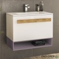 Шкаф за баня 70 см 1 чекмедже с мивка порцелан, FLEXMEBEL, TREND, F701CTRE