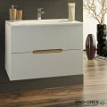 Шкаф за баня 70 см 2 чекмеджета с мивка порцелан, FLEXMEBEL, CANDY, F702CCAN