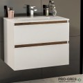 Шкаф за баня 70 см 2 чекмеджета с мивка порцелан, FLEXMEBEL, TENSO, F702CTEN