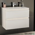 Шкаф за баня 70 см 2 чекмеджета с мивка порцелан, FLEXMEBEL, TENSO, F702CTEN