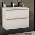 Шкаф за баня 70 см 2 чекмеджета с мивка порцелан, FLEXMEBEL, TENSO, F702CTEN