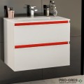 Шкаф за баня 70 см 2 чекмеджета с мивка порцелан, FLEXMEBEL, TENSO, F702CTEN