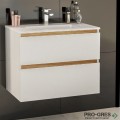 Шкаф за баня 70 см 2 чекмеджета с мивка порцелан, FLEXMEBEL, TENSO, F702CTEN