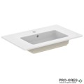 Шкаф за баня 70 см 2 чекмеджета с мивка порцелан, FLEXMEBEL, TENSO, F702CTEN