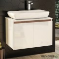 Шкаф за баня 70 см 2 врати с мивка порцелан,  FLEXMEBEL, NOVE,  F702DNOV