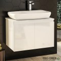 Шкаф за баня 70 см 2 врати с мивка порцелан,  FLEXMEBEL, NOVE,  F702DNOV