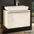 Шкаф за баня 70 см 2 врати с мивка порцелан,  FLEXMEBEL, NOVE,  F702DNOV