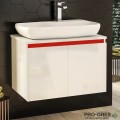 Шкаф за баня 70 см 2 врати с мивка порцелан,  FLEXMEBEL, NOVE,  F702DNOV