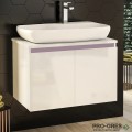 Шкаф за баня 70 см 2 врати с мивка порцелан,  FLEXMEBEL, NOVE,  F702DNOV