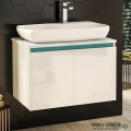 Шкаф за баня 70 см 2 врати с мивка порцелан,  FLEXMEBEL, NOVE,  F702DNOV
