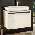 Шкаф за баня 70 см 2 врати с мивка порцелан,  FLEXMEBEL, NOVE,  F702DNOV