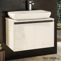 Шкаф за баня 70 см 2 врати с мивка порцелан,  FLEXMEBEL, NOVE,  F702DNOV