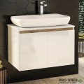 Шкаф за баня 70 см 2 врати с мивка порцелан,  FLEXMEBEL, NOVE,  F702DNOV