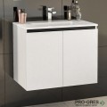 Шкаф за баня 70 см 2 вратички с мивка порцелан, FLEXMEBEL, TENSO,  F702DTEN