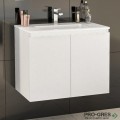Шкаф за баня 70 см 2 вратички с мивка порцелан, FLEXMEBEL, TENSO,  F702DTEN