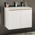 Шкаф за баня 70 см 2 вратички с мивка порцелан, FLEXMEBEL, TENSO,  F702DTEN