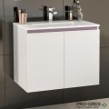 Шкаф за баня 70 см 2 вратички с мивка порцелан, FLEXMEBEL, TENSO,  F702DTEN