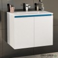 Шкаф за баня 70 см 2 вратички с мивка порцелан, FLEXMEBEL, TENSO,  F702DTEN