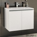 Шкаф за баня 70 см 2 вратички с мивка порцелан, FLEXMEBEL, TENSO,  F702DTEN
