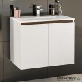 Шкаф за баня 70 см 2 вратички с мивка порцелан, FLEXMEBEL, TENSO,  F702DTEN