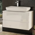 Шкаф за баня 80 см 2 чекмеджета с мивка порцелан, FLEXMEBEL, NOVE,  F802CNOV