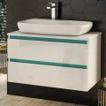 Шкаф за баня 80 см 2 чекмеджета с мивка порцелан, FLEXMEBEL, NOVE,  F802CNOV