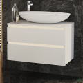 Шкаф за баня 80 см 2 чекмеджета мивка порцелан,  FLEXMEBEL, OMNIA, F802COMN