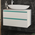 Шкаф за баня 80 см 2 чекмеджета мивка порцелан,  FLEXMEBEL, OMNIA, F802COMN