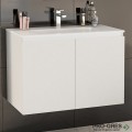 Шкаф за баня 80 см 2 вратички с мивка порцелан, FLEXMEBEL, TENSO, F802DTEN